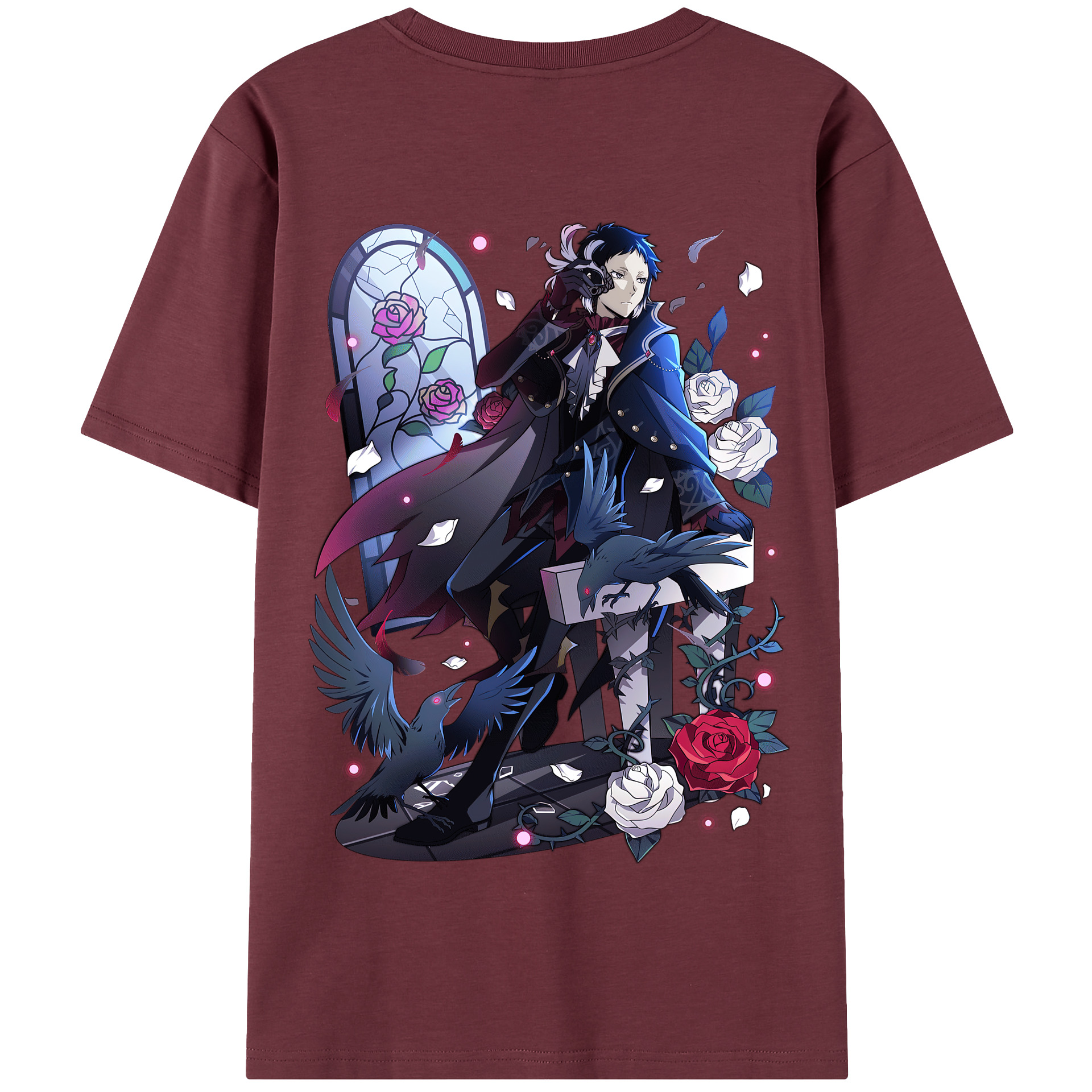 （画像用） 文豪ストレイドッグス Bungo Stray Dogs 綿100％半袖Tシャツ（背面プリント）